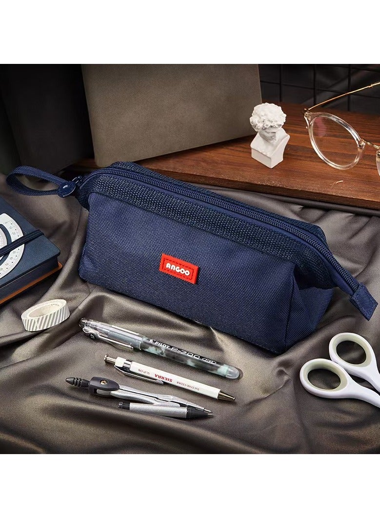 ANGOO New pencil case, simple pencil case, stationery box, student multifunctional stationery bag - Image 2