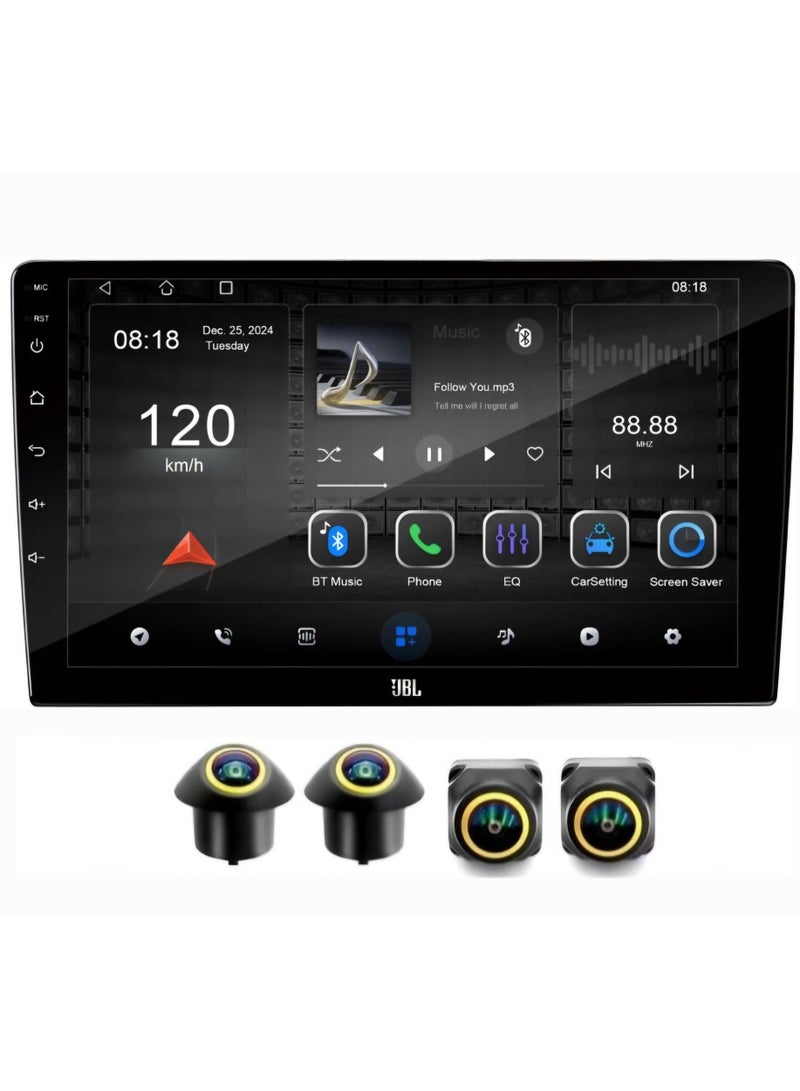 JBL 9 Inch JBL Android Car Stereo 4GB RAM 64GB Memory With 360D Panoramic Camera Included Compatible Apple Carplay Android Auto Wireless WiFi Bluetooth Radio QLED Touchscreen  - Image 1