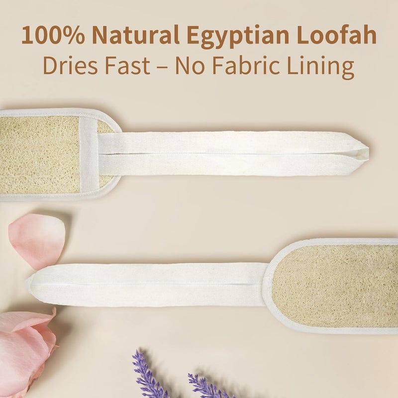 KASTWAVE Natural Egyptian Loofah Body Scrubber and Back Scrubber, 100% Real Luffa Sponge for Deep Exfoliating Cleansing, Rich Lather, Quick Drying, for Men and Women, Ideal for Shower and Bath Use (1-Pack) - Image 3