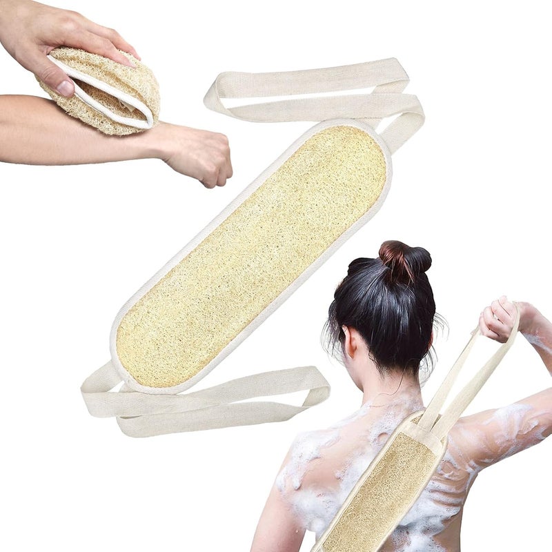 KASTWAVE Natural Egyptian Loofah Body Scrubber and Back Scrubber, 100% Real Luffa Sponge for Deep Exfoliating Cleansing, Rich Lather, Quick Drying, for Men and Women, Ideal for Shower and Bath Use (1-Pack) - Image 1