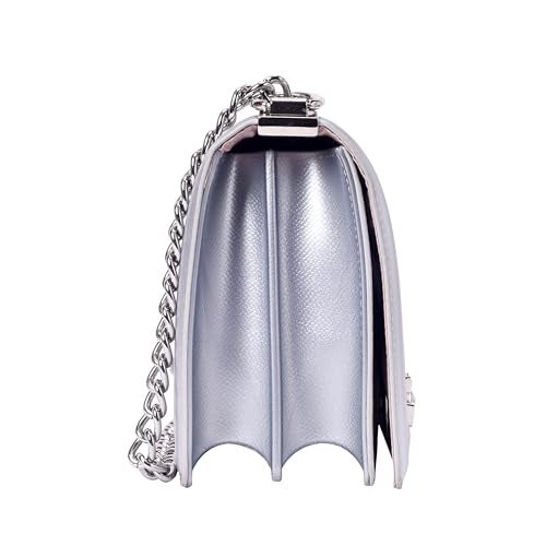 Lino Perros Womens Silver Quilted Shoulder Bag - Image 3