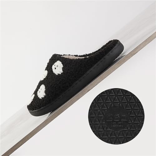 Tellrain Ghost Slippers Women Adults Halloween Fun Spooky House Fuzzy Slipper Unisex Comfy Soft Cozy Men Shoes Bedroom Cutest Cookie - Image 3