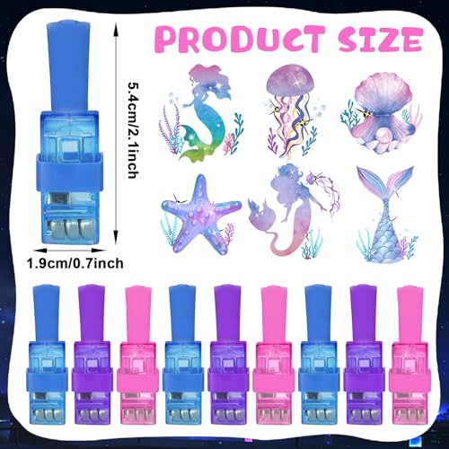 Oitnlaughter 36Pcs Mermaid LED Finger Lights Mermaid Party Favors Glow in the Dark Light Up Finger Lights Ocean Themed Toys Bulk for Under The Sea Birthday Party Goodie Bag Stuffer Birthday Gifts Classroom Prize - Image 5