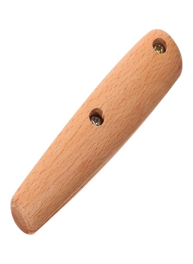 Alipis Solid Wood Spatula Handle Replacement 4.33 Inch Anti-Scald Kitchen Utensil Handle with Ergonomic Grip for Cooking and Baking - Image 1