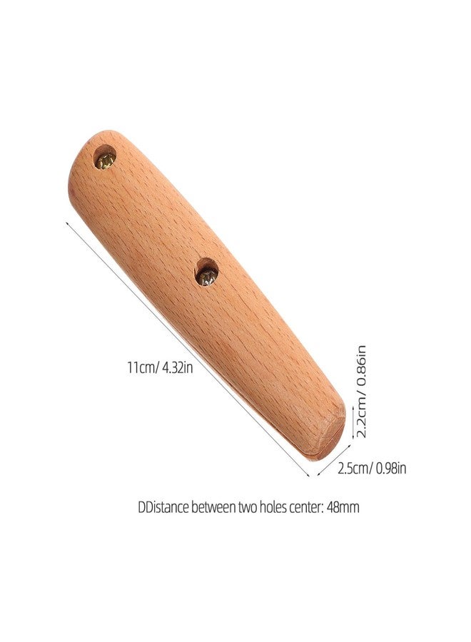 Alipis Solid Wood Spatula Handle Replacement 4.33 Inch Anti-Scald Kitchen Utensil Handle with Ergonomic Grip for Cooking and Baking - Image 3