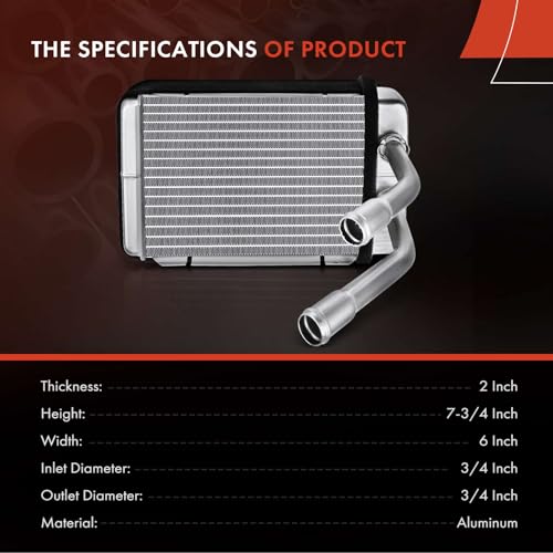 A-Premium HVAC Heater Core Compatible with Ford Country Squire, Crown Victoria, LTD Crown Victoria, Lincoln Town Car & Mercury Colony Park, Grand Marquis, Marauder, Replace# E9AZ-18476-A, E9AZ18476A - Image 3