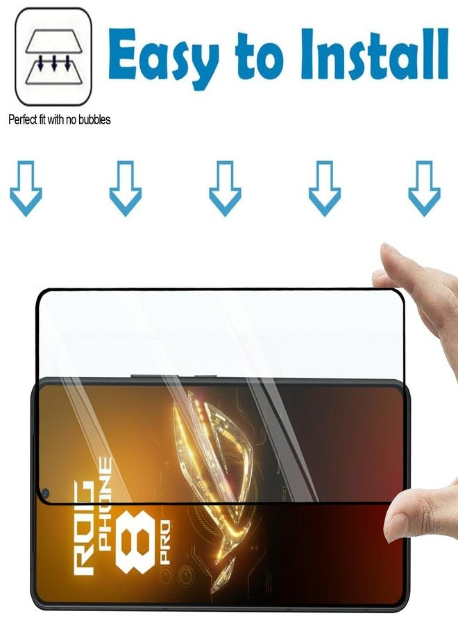 Guizzcg 2 Pack Screen Protector for ASUS ROG Phone 9 Pro 5G/Rog Phone 9 5G/Rog Phone 8 Pro 5G/ROG Phone 8 5G, 2 Tempered Glass Screen Protector,Case Friendly,Scratch Resistant,Clear - Image 4