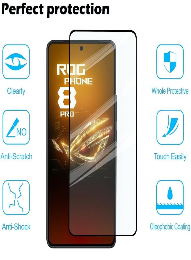 Guizzcg 2 Pack Screen Protector for ASUS ROG Phone 9 Pro 5G/Rog Phone 9 5G/Rog Phone 8 Pro 5G/ROG Phone 8 5G, 2 Tempered Glass Screen Protector,Case Friendly,Scratch Resistant,Clear - Image 3