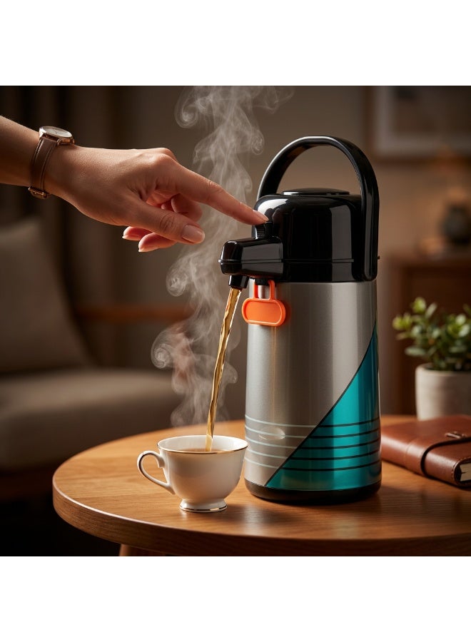 Lavin vaccum flask 1.9L/Airpot Glass inner Thermos/Long heat retention/Hot&Cold/HB - Image 1