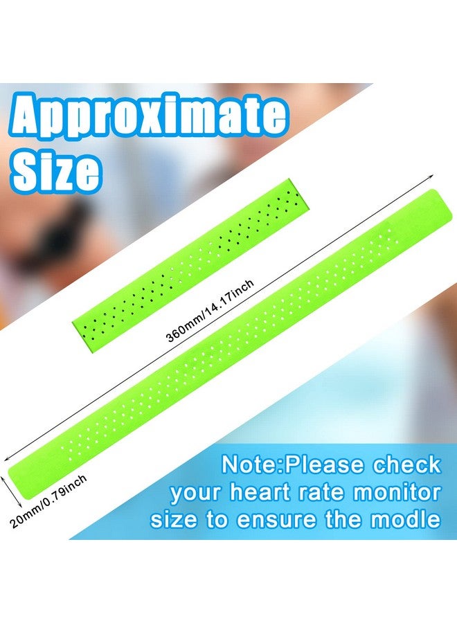 Oudain 4 Pcs Replacement Heart Rate Monitor Bandsoft Heart Rate Strap Armband Strap Compatible With Otf Orange Theory Fitness Adjustable Armband Straporange Blackgreenblue (0.8 X 14.2 Inch) - Image 3