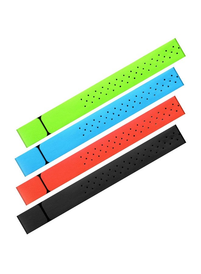 Oudain 4 Pcs Replacement Heart Rate Monitor Bandsoft Heart Rate Strap Armband Strap Compatible With Otf Orange Theory Fitness Adjustable Armband Straporange Blackgreenblue (0.8 X 14.2 Inch) - Image 2