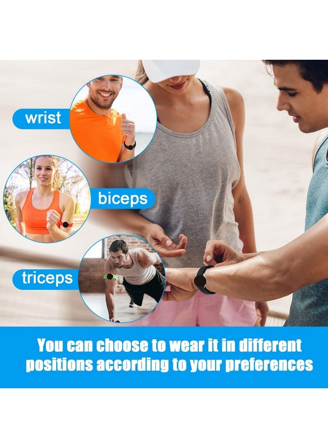Oudain 4 Pcs Replacement Heart Rate Monitor Bandsoft Heart Rate Strap Armband Strap Compatible With Otf Orange Theory Fitness Adjustable Armband Straporange Blackgreenblue (0.8 X 14.2 Inch) - Image 5