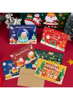 The BZ Company The BZ Company - ( Pack of 12 ) Christmas Greeting Cards - 12 Christmas Cards with 12 Envelopes - Christmas Tree Decorations Merry Xmas Designs for Winter Celebrations School Party Invitation Holidays  - Image 4