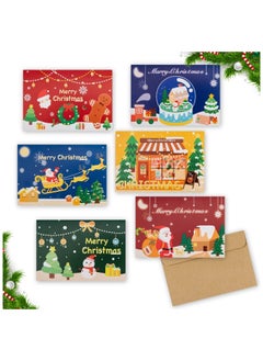 The BZ Company The BZ Company - ( Pack of 12 ) Christmas Greeting Cards - 12 Christmas Cards with 12 Envelopes - Christmas Tree Decorations Merry Xmas Designs for Winter Celebrations School Party Invitation Holidays  - Image 3
