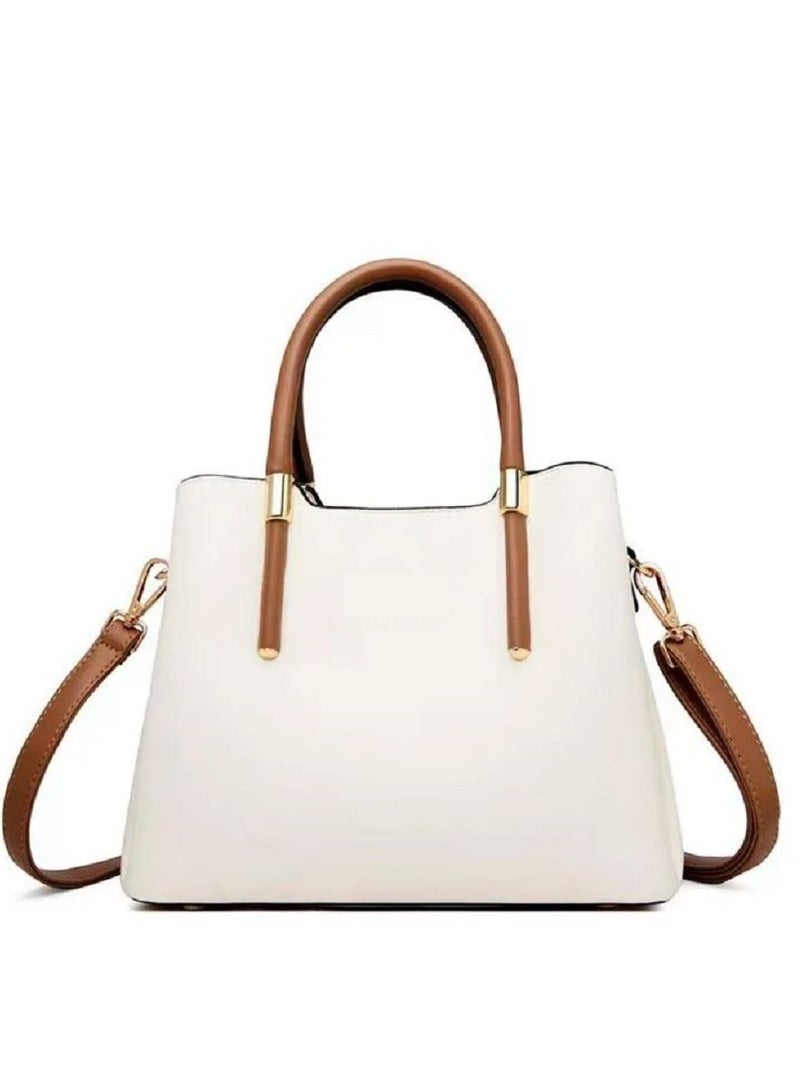 Grabnstyle Lady Bag Multi-layer High Capacity Portable Handle Faux Leather Women Tote Bag  - Image 1
