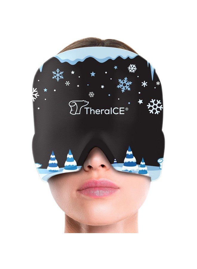 TheraICE Migraine Relief Cap, Cooling Gel Hat, Soothing Headache Ice Pack Mask Products, Face Cold Compress Head Wrap for Tension & Stress - Image 1