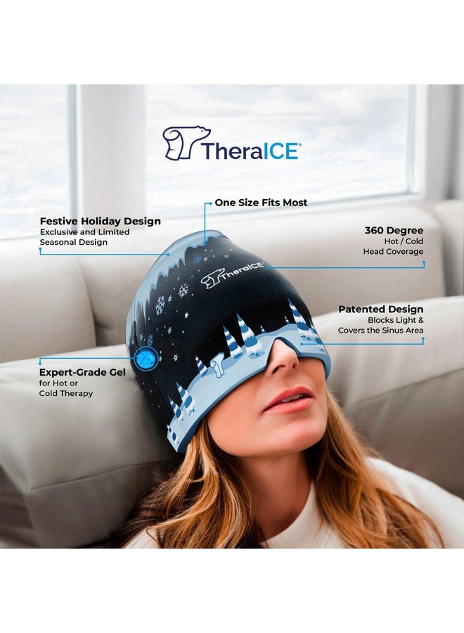 TheraICE Migraine Relief Cap, Cooling Gel Hat, Soothing Headache Ice Pack Mask Products, Face Cold Compress Head Wrap for Tension & Stress - Image 3