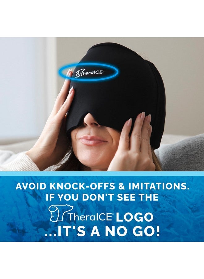 TheraICE Migraine Relief Cap, Cooling Gel Hat, Soothing Headache Ice Pack Mask Products, Face Cold Compress Head Wrap for Tension & Stress - Image 5