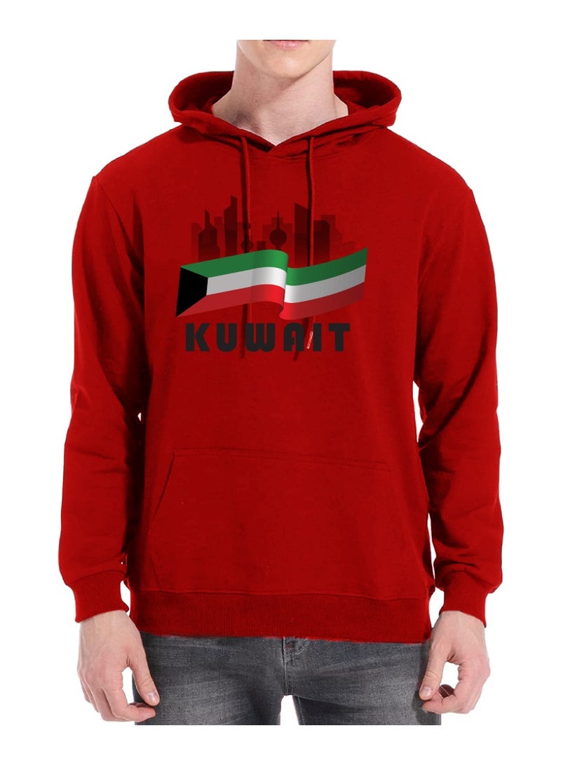 Kuwait Skyline Hoodie-Soft Cotton Pullover-Casual Fashion Hoodie For Men And Women-Long Sleeve With Pockets-Perfect For Travel - Image 1