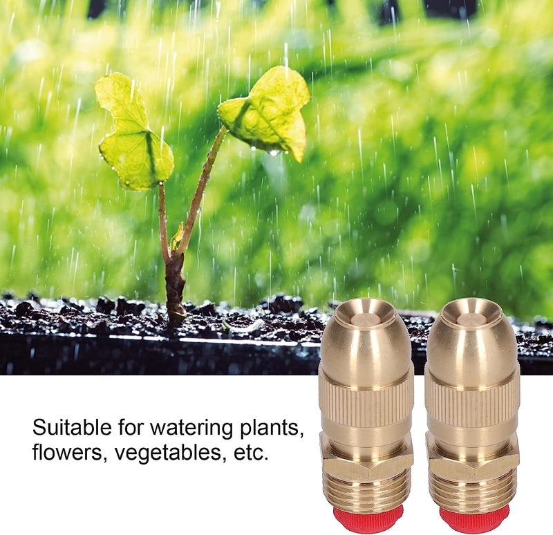 APPSTER 5pcs Adjustable Brass Sprayer Mist Sprinkler Nozzle Drip Irrigation Jet Spray Misting Head 1/2" Male Thread for Watering Garden Lawn Atomizing Fogger System (5pcs) - Image 4