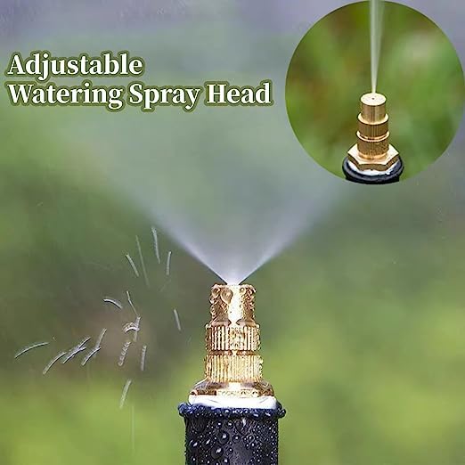 APPSTER 5pcs Adjustable Brass Sprayer Mist Sprinkler Nozzle Drip Irrigation Jet Spray Misting Head 1/2" Male Thread for Watering Garden Lawn Atomizing Fogger System (5pcs) - Image 2