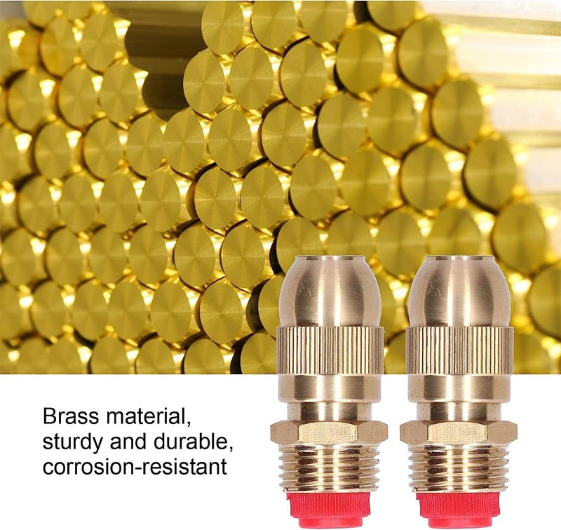 APPSTER 5pcs Adjustable Brass Sprayer Mist Sprinkler Nozzle Drip Irrigation Jet Spray Misting Head 1/2" Male Thread for Watering Garden Lawn Atomizing Fogger System (5pcs) - Image 3