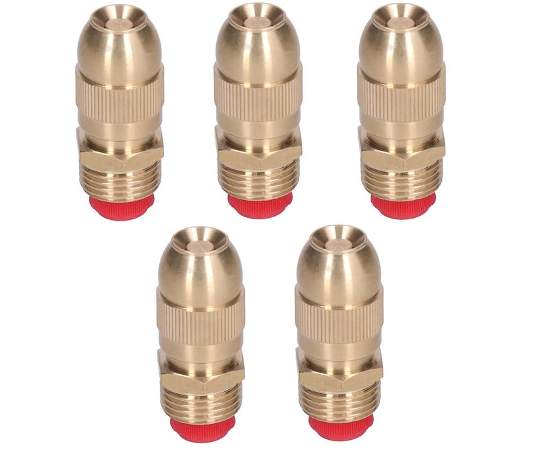 APPSTER 5pcs Adjustable Brass Sprayer Mist Sprinkler Nozzle Drip Irrigation Jet Spray Misting Head 1/2" Male Thread for Watering Garden Lawn Atomizing Fogger System (5pcs) - Image 1