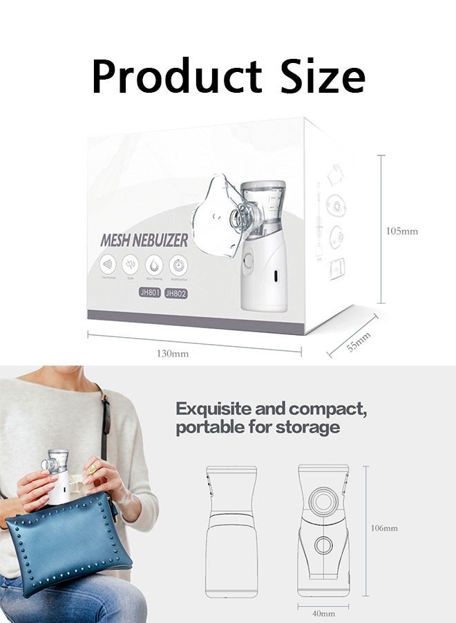 جيفت جهاز استنشاق شبكي محمول، مناسب للبالغين والأطفال، جهاز استنشاق قابل لإعادة الشحن، تصميم صغير الحجم للاستخدام المنزلي والخارجي. - Image 5