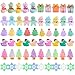ZXSWEET 60 PCS Christmas Mini Resin Figures Glow in The Dark Miniature Figurines Aquarium Ornaments Charms for Garden Dollhouse Aquarium Home Christmas Snowflake Party - Image 2