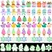 ZXSWEET 60 PCS Christmas Mini Resin Figures Glow in The Dark Miniature Figurines Aquarium Ornaments Charms for Garden Dollhouse Aquarium Home Christmas Snowflake Party - Image 4