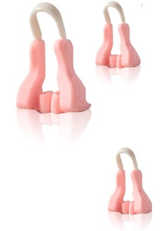 Generic 3pcs Women's Soft Silicone Magic Nose Shaper Lifting Tool Corrector Nose Clip Pink  - Image 1