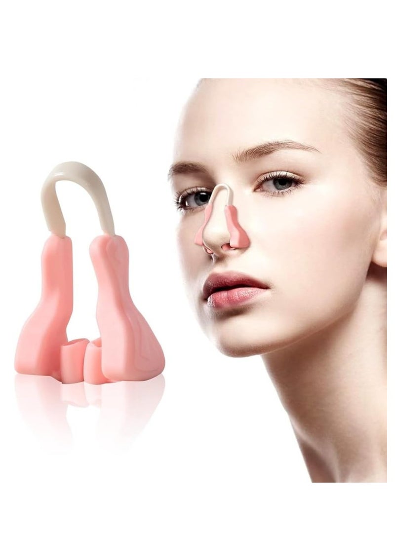 3pcs Women's Soft Silicone Magic Nose Shaper Lifting Tool Corrector Nose Clip Pink