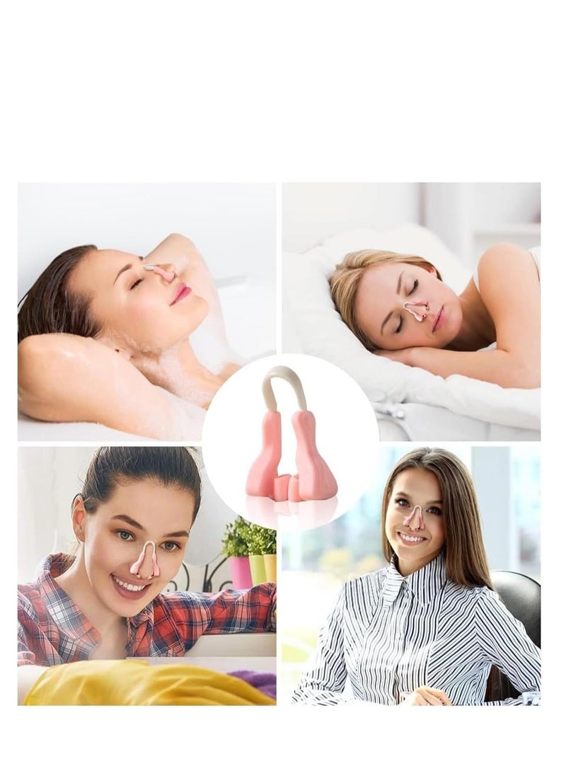 3pcs Women's Soft Silicone Magic Nose Shaper Lifting Tool Corrector Nose Clip Pink