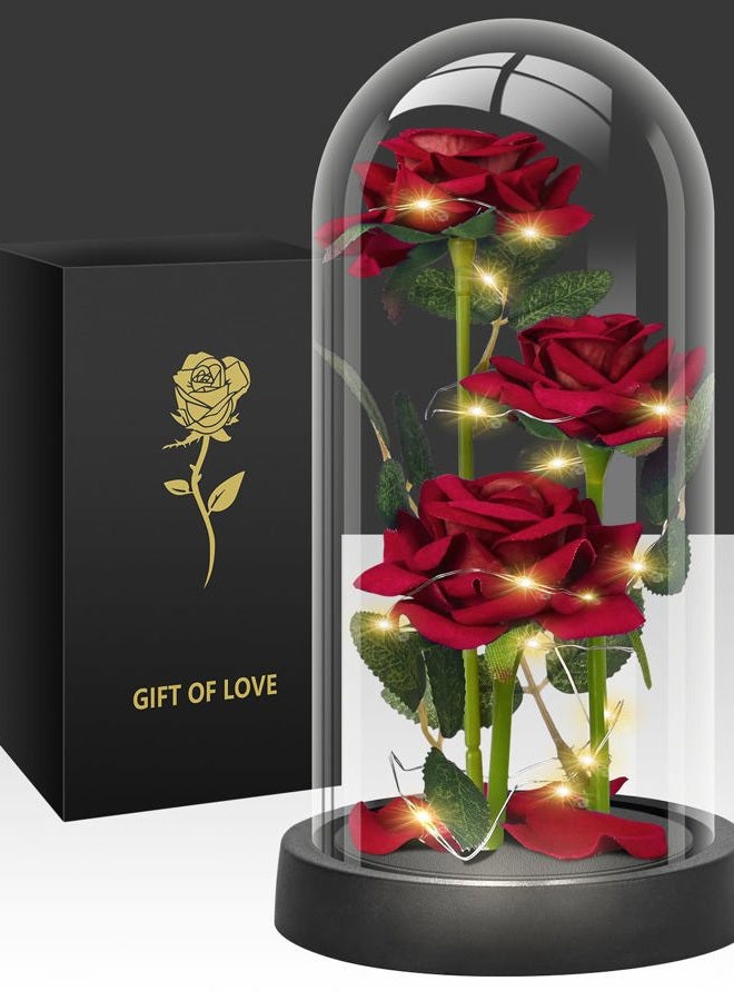 AKIYHT Rose Flower for Her, Birthday Gifts for Women Mom Wife Girlfriend, Handmade Glass Roses Flowers Womens Gifts for, Anniversary, Womens Day, Mothers Day - Image 1