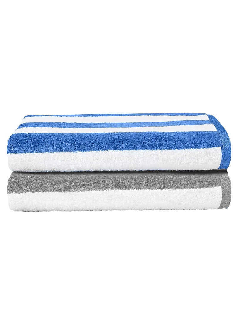 Bliss Casa 76×160 cm Large Beach Towel – Rich Cotton, Soft, Quick-Dry, Absorbent & Sand-Resistant. Ideal oversized towel for beach, pool, travel & outdoor use - Image 2