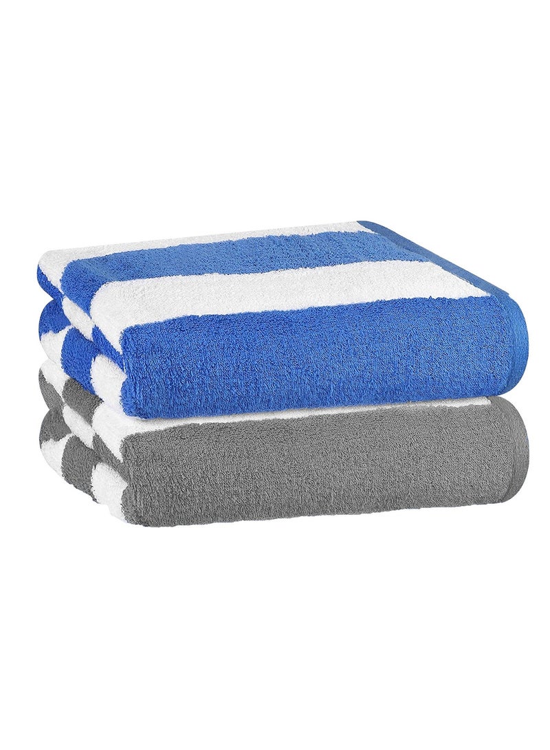 Bliss Casa 76×160 cm Large Beach Towel – Rich Cotton, Soft, Quick-Dry, Absorbent & Sand-Resistant. Ideal oversized towel for beach, pool, travel & outdoor use - Image 1