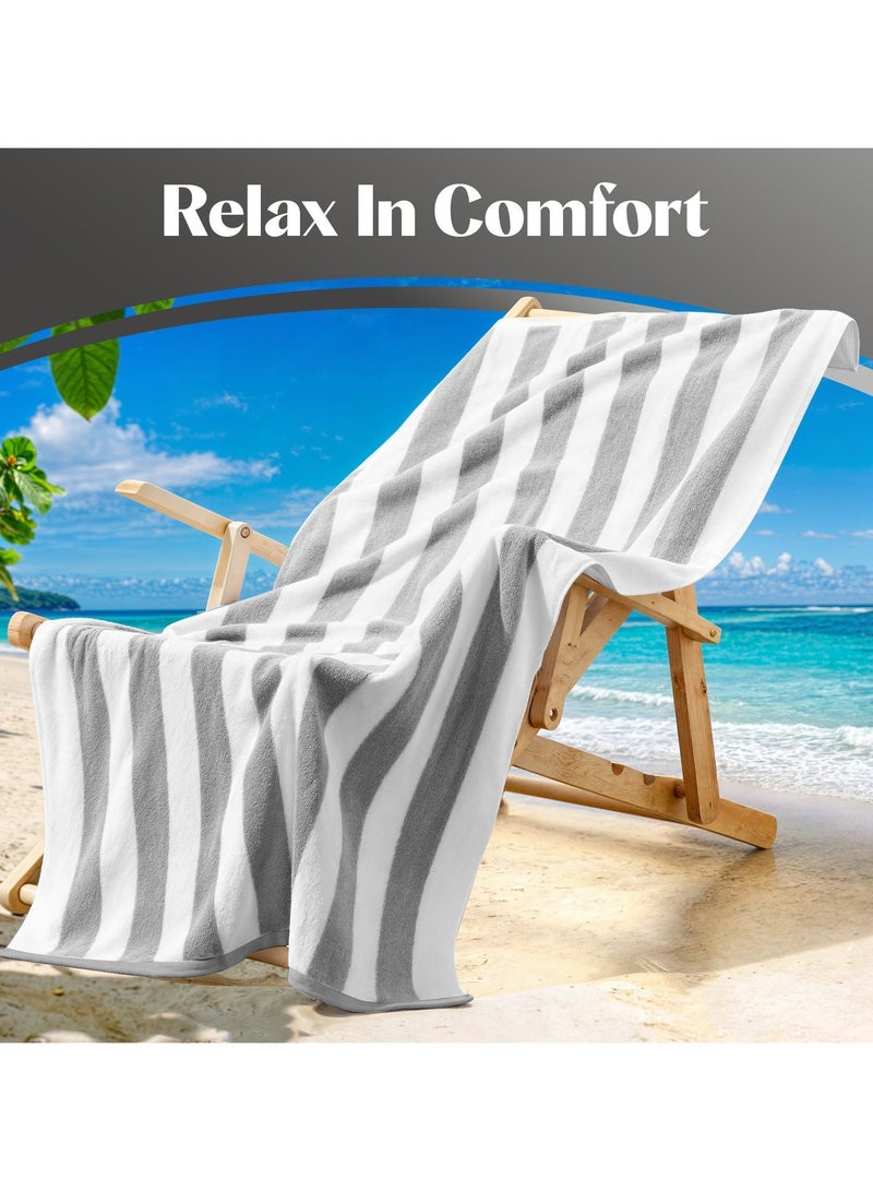 Bliss Casa 76×160 cm Large Beach Towel – Rich Cotton, Soft, Quick-Dry, Absorbent & Sand-Resistant. Ideal oversized towel for beach, pool, travel & outdoor use - Image 5