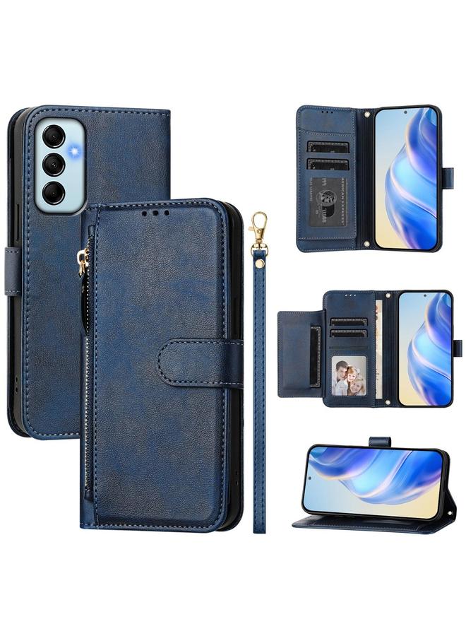 S-TOP Case For Samsung Galaxy M14 5G Multi-Card Slots Zipper Wallet Leather Phone Case - Image 1