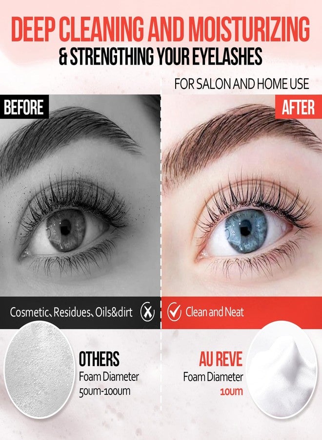 AuReve Lash Shampoo Concentrate 100 ml/3.4 fl.oz Lash Cleanser Concentrate Oil Free Eyelash Extension Shampoo for Salon Home Eyelash Care-Can Make 20 bottles of 60ml Lash Shampoo,Peach - Image 4
