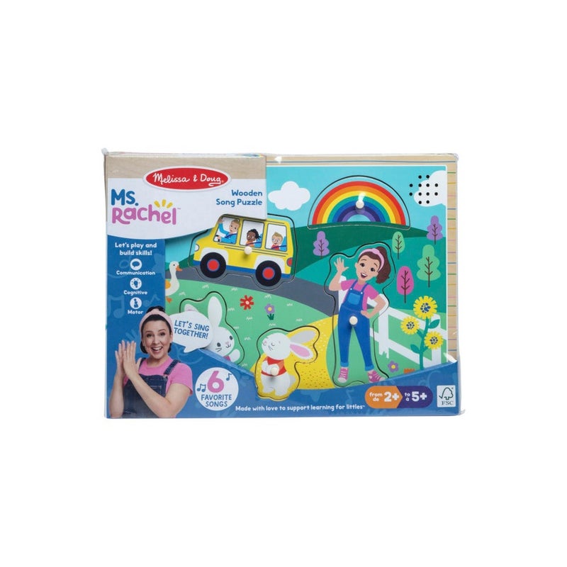 Melissa & Doug Ms. Rachel Wooden Song Puzzle (6 Songs) - Image 1