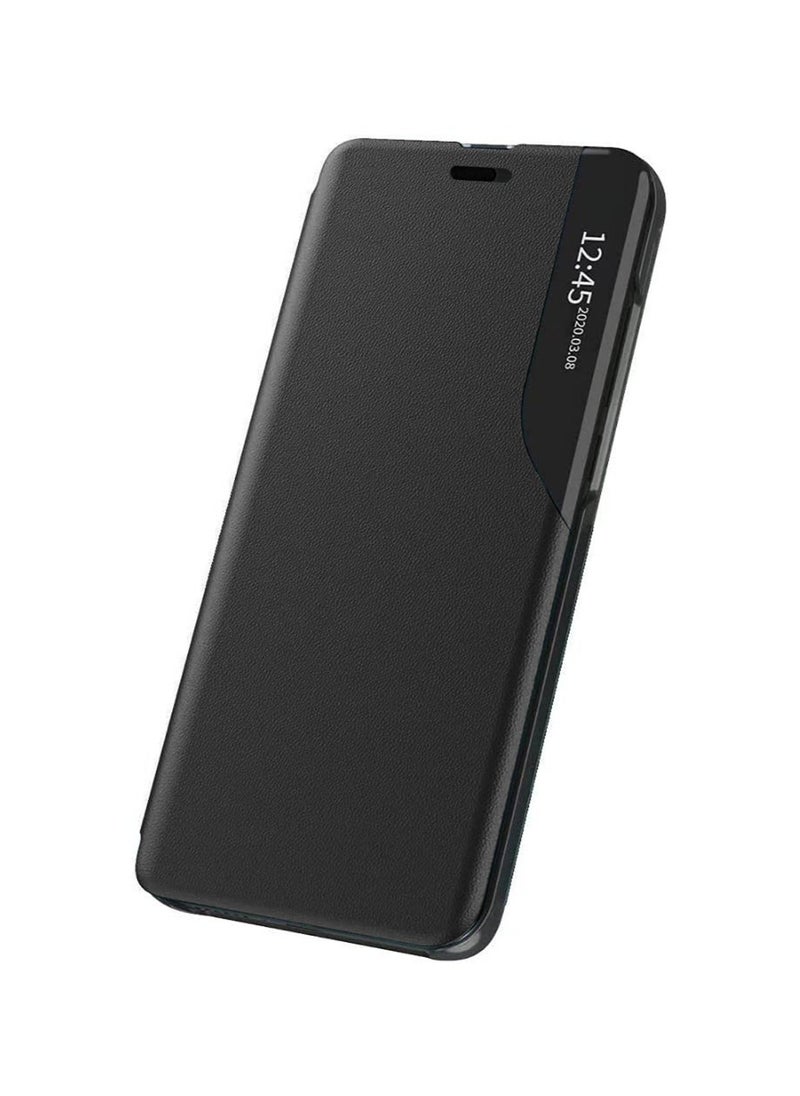 Wtech Leather And Foldable Mirror Kickstand Case Cover For Apple iPhone 14 Pro Max Black  - Image 1