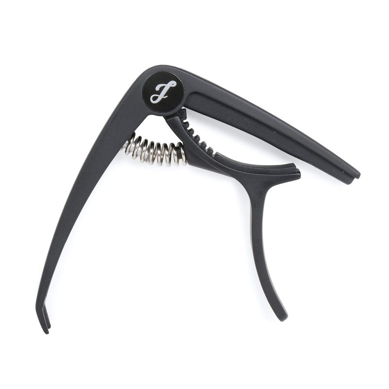 Juarez JRZ350BK Professional Metal Capo for Guitar Western Guitar Acoustic Classical Guitar Folk Guitar Ukelele E-Bass Instrument Guitar Capo Black - Image 1