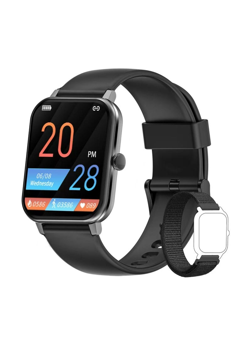 Blackview - R3 Max 1.69”25 Sport Mode SpO2 Body Temperature Heart Monitor Sensor Fitness Smart watch  Black - Image 1
