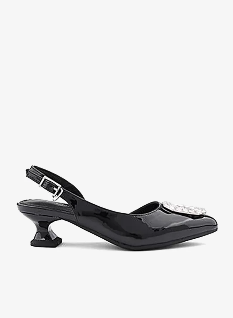 كابلي كعب نسائي بكعب كتلة وحزام خلفي