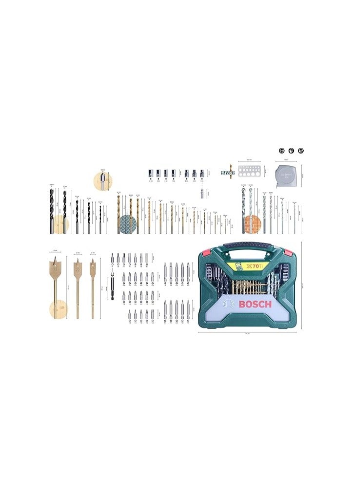 Bosch 70-Piece Drill & Screwdriver Bit Set – Multi-Purpose Tool Kit - Image 3