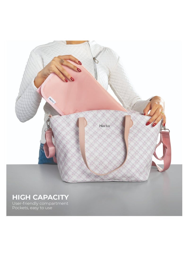 Nurtur Nurtur Vogue Maternity Diaper Bag Fashion Bag Multifunction Travel Bag with insulator bottle warming pocket and changing pad - Multi Color  - Image 5