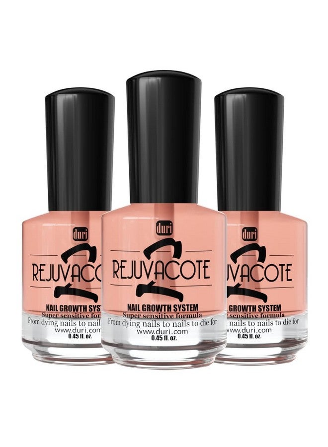 duri Rejuvacote 2 Nail Growth System Sensitive Formula Nail Hardener And Strengthener For Brittle Breaking Splitting Nail Repair 0.45 Fl Oz (Pack Of 3) - Image 1