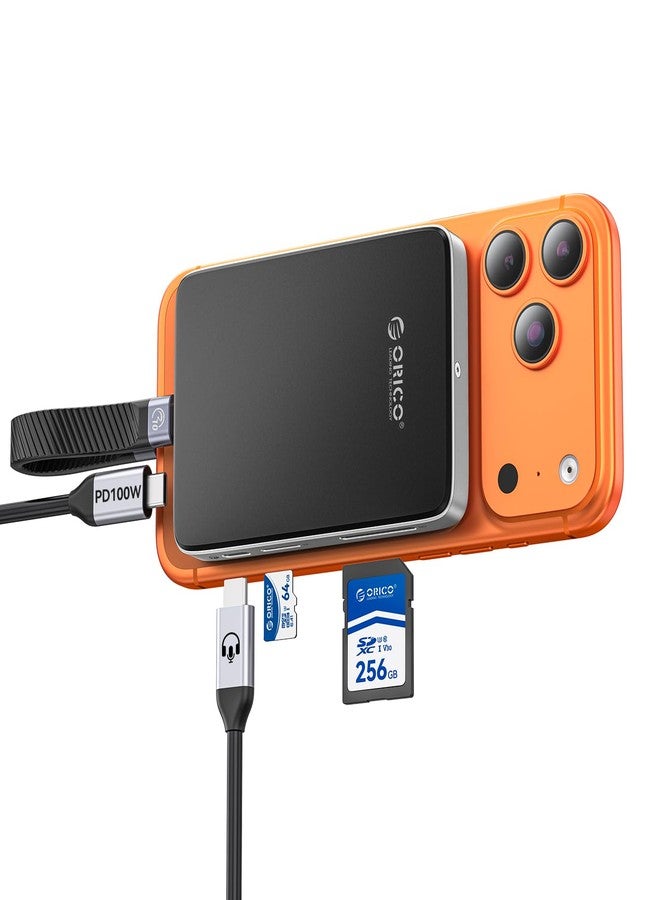 ORICO 10Gbps Magnetic M.2 NVMe Enclosure with Card Reader for iPhone - Image 1