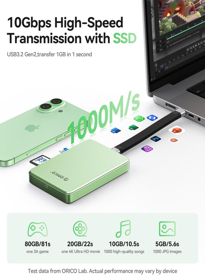 ORICO 10Gbps Magnetic M.2 NVMe Enclosure with Card Reader for iPhone - Image 3