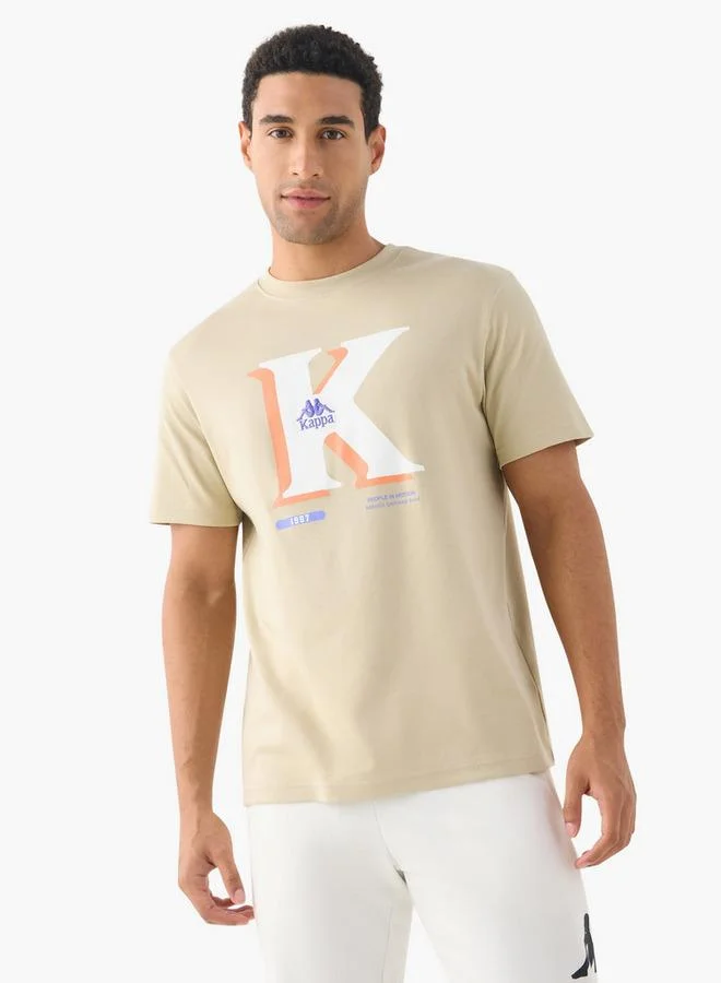 Kappa Printed T-shirt with Crew Neck and Short Sleeves